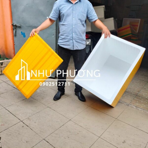 Thùng xốp Như Phương 2 cây kích thước 70x50x65cm dán keo vàng  Thùng Xốp 2